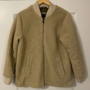 Abercrombie & Fitch Cream Sherpa Jacket